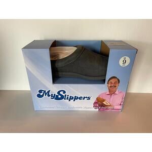 My Slippers Slipper Charcoal SZ: 9M/10.5W New In Box Mens size 9